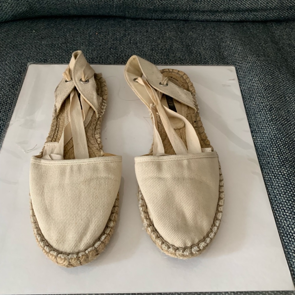 White canvas espadrilles